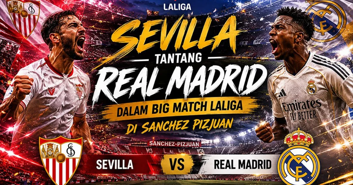 Sevilla vs Real Madrid di Sanchez Pizjuan: Jadwal, Prediksi, dan Head to Head