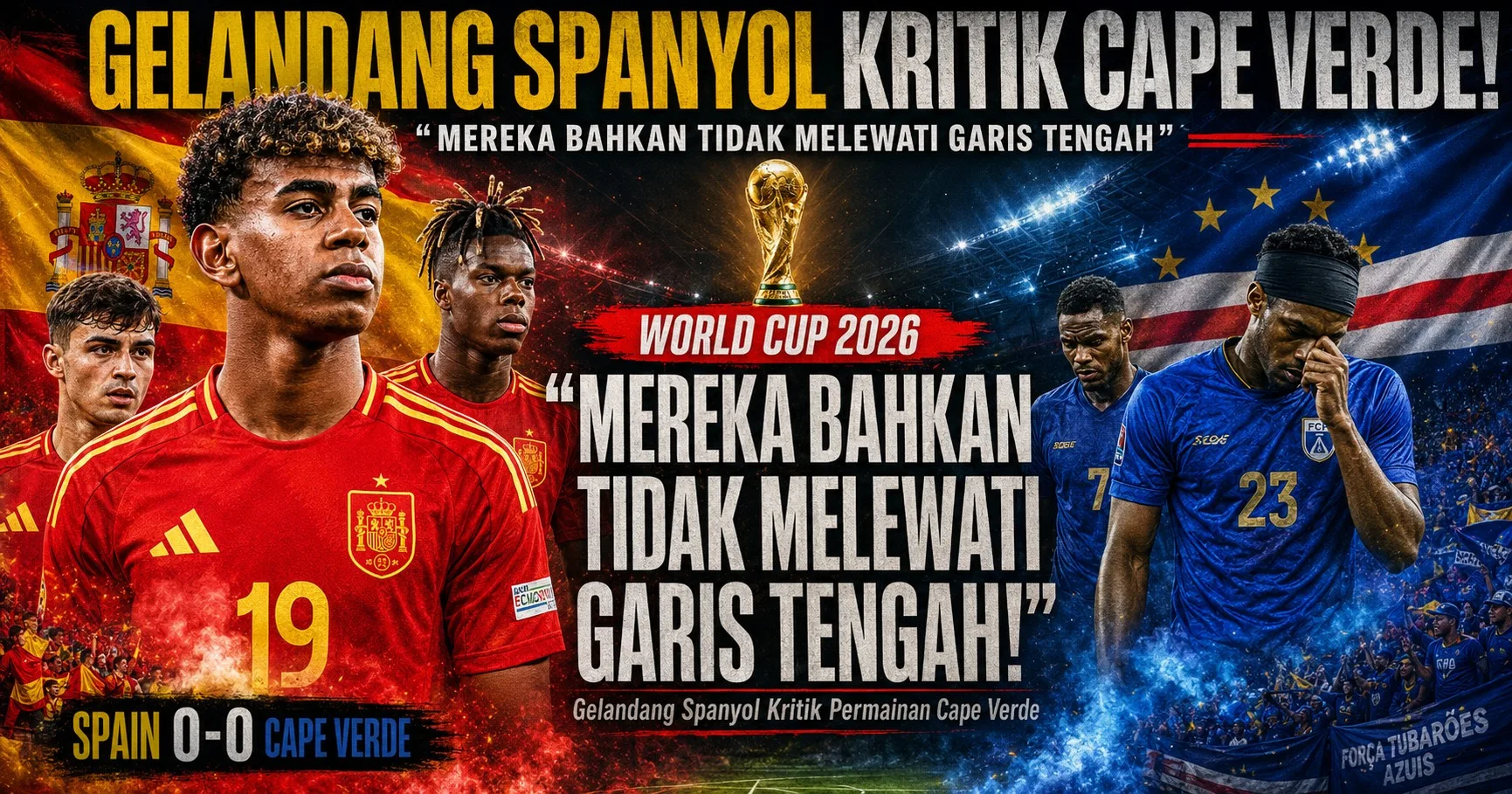 Gelandang Spanyol Kritik Permainan Cape Verde: "Mereka Bahkan Tidak Melewati Garis Tengah"