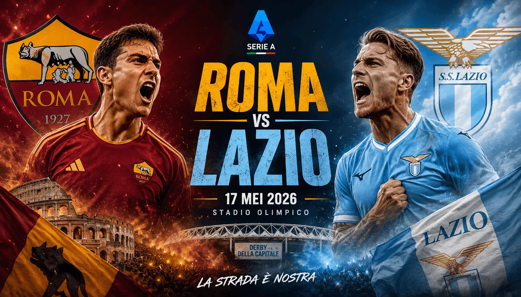 Derby della Capitale Memanas: Preview Roma vs Lazio 17 Mei 2026 di Serie A