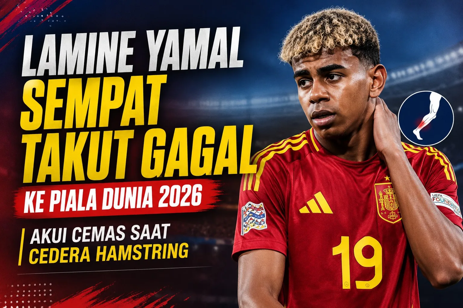 Lamine Yamal Sempat Takut Gagal ke Piala Dunia 2026, Akui Cemas Saat Cedera Hamstring
