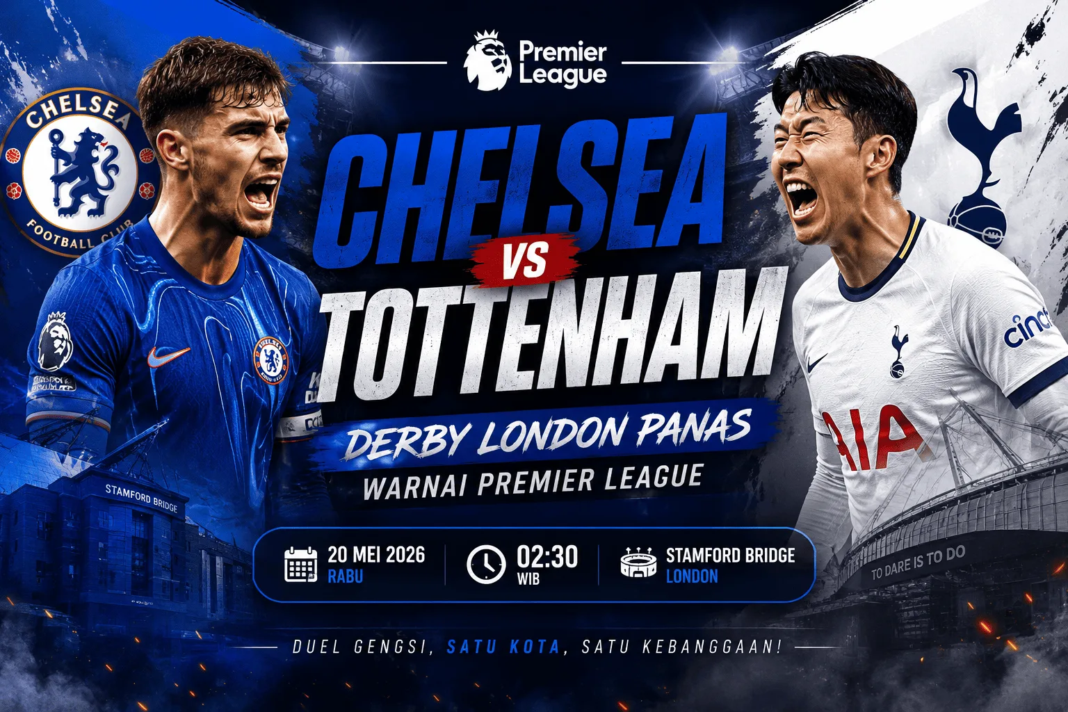 Chelsea vs Tottenham: Derby London Panas Warnai Premier League 20 Mei 2026