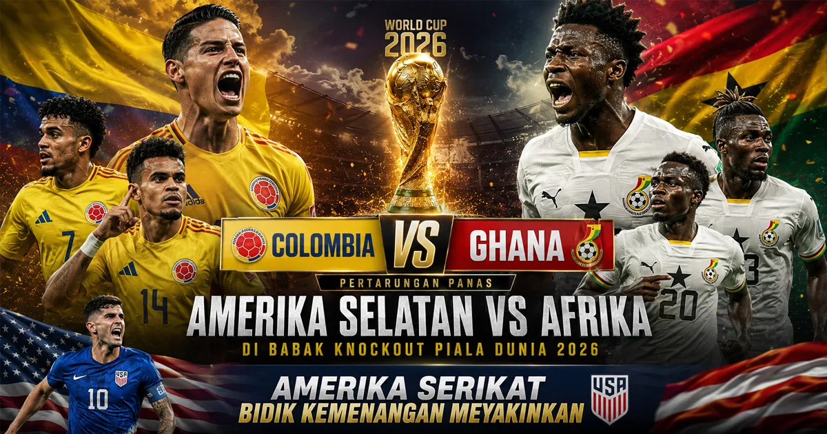 Colombia vs Ghana: Pertarungan Panas Amerika Selatan vs Afrika di Babak Knockout Piala Dunia 2026