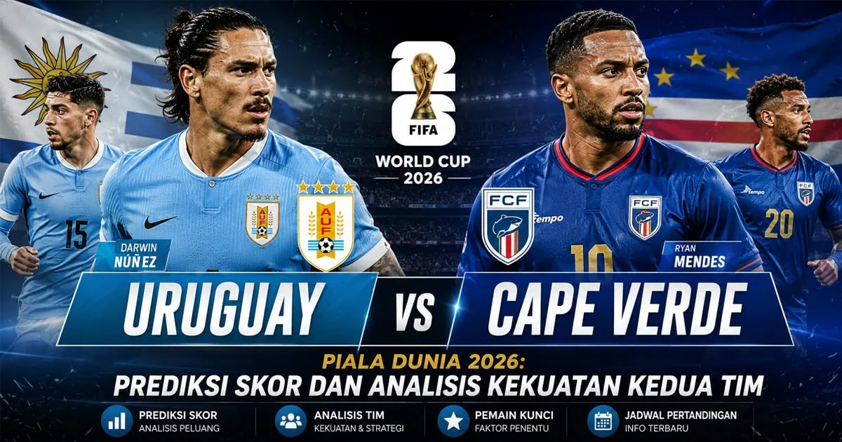 Uruguay vs Cape Verde Piala Dunia 2026: Prediksi Skor dan Analisis Kekuatan Kedua Tim