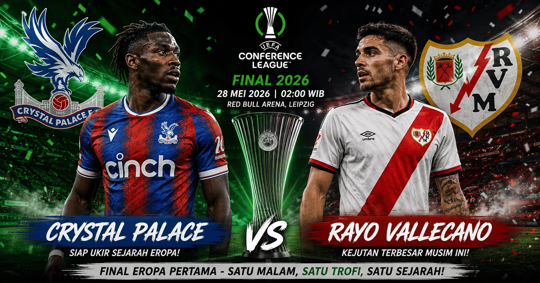 Crystal Palace vs Rayo Vallecano: Final UEFA Conference League Paling Mengejutkan Musim Ini