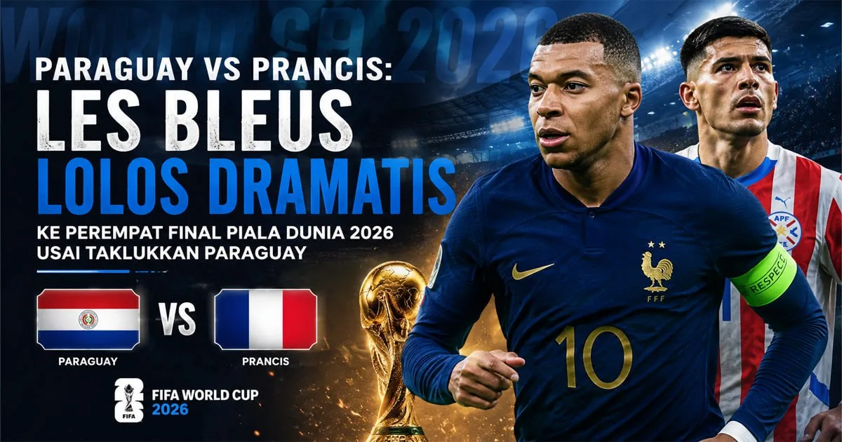 Paraguay vs Prancis: Les Bleus Lolos Dramatis ke Perempat Final Piala Dunia 2026 Usai Taklukkan Paraguay