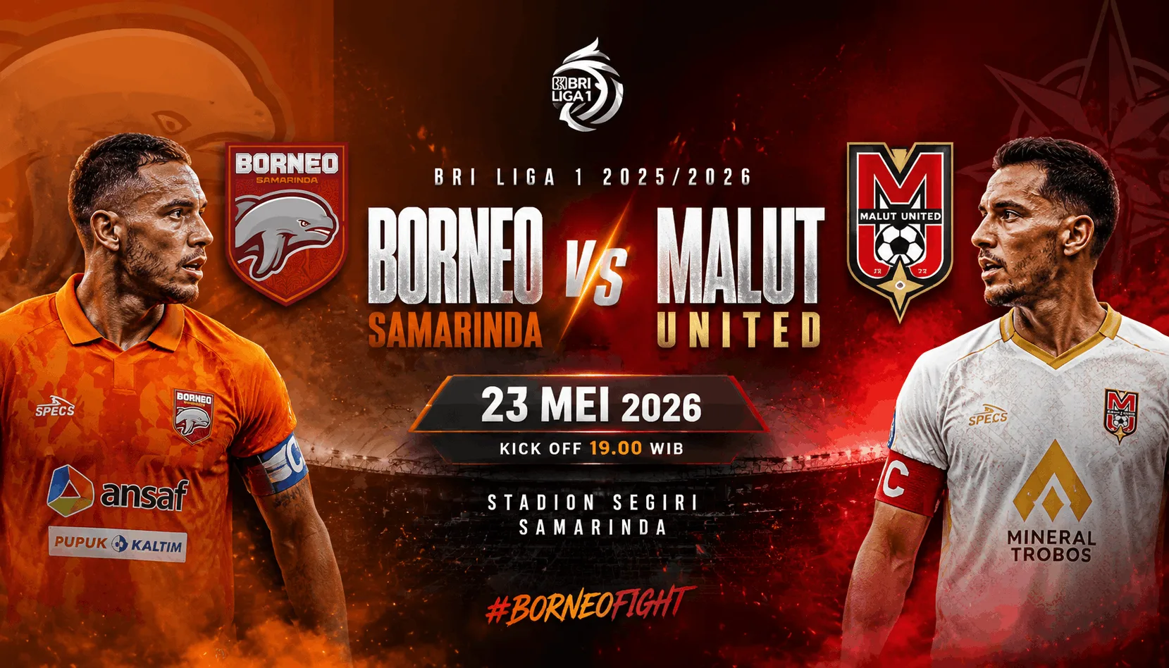 Borneo FC vs Malut United 23 Mei 2026: Duel Sengit Penutup Pekan Liga 1