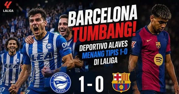 Barcelona vs Deportivo Alavés: Alavés Menang Tipis 1-0 di LaLiga
