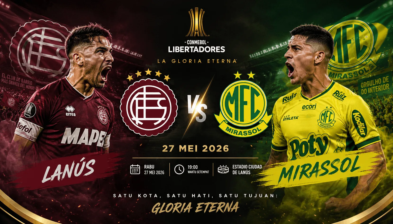 Preview Lanús vs Mirassol 27 Mei 2026: Duel Penentu di Copa Libertadores