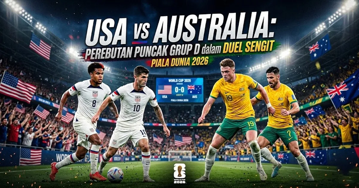 USA vs Australia: Perebutan Puncak Grup D dalam Duel Sengit Piala Dunia 2026