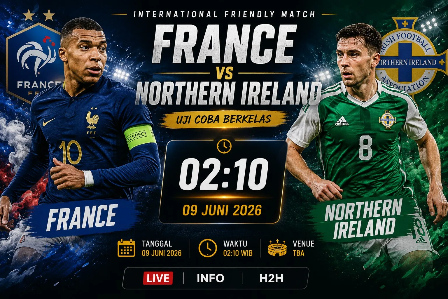 Prancis vs Irlandia Utara: Les Bleus Cari Momentum Sempurna Jelang Piala Dunia 2026