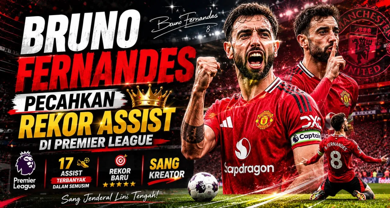 Bruno Fernandes Pecahkan Rekor Assist di Premier League
