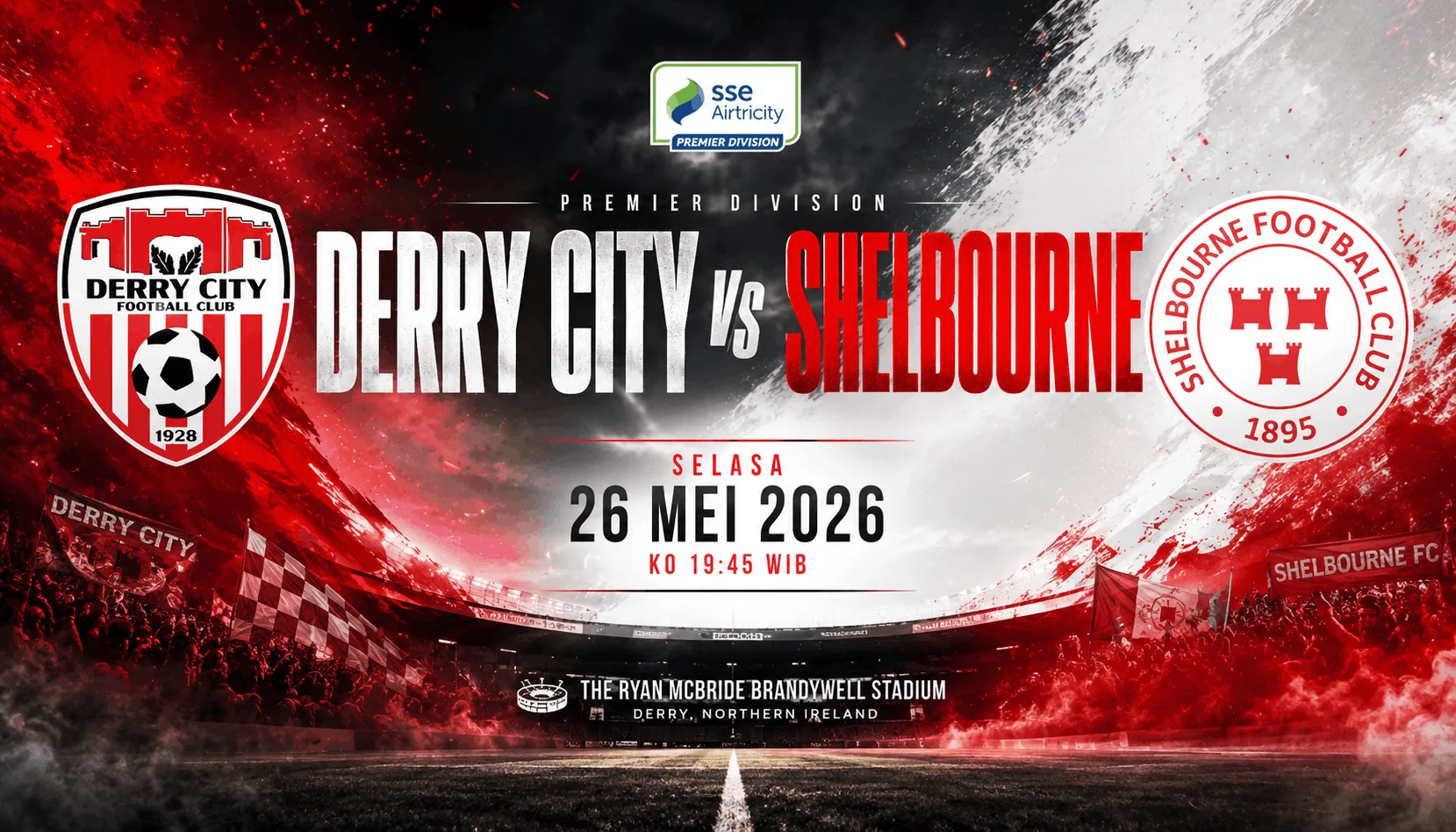 Derry City vs Shelbourne 26 Mei 2026: Duel Sengit Perebutan Poin Penting Premier Division
