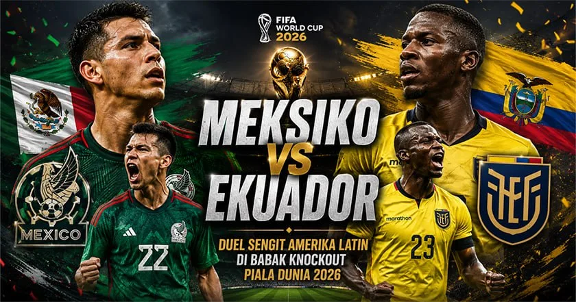 Meksiko Menang 2-0 atas Ekuador di Piala Dunia 2026, Drama Gol dan Statistik Lengkap
