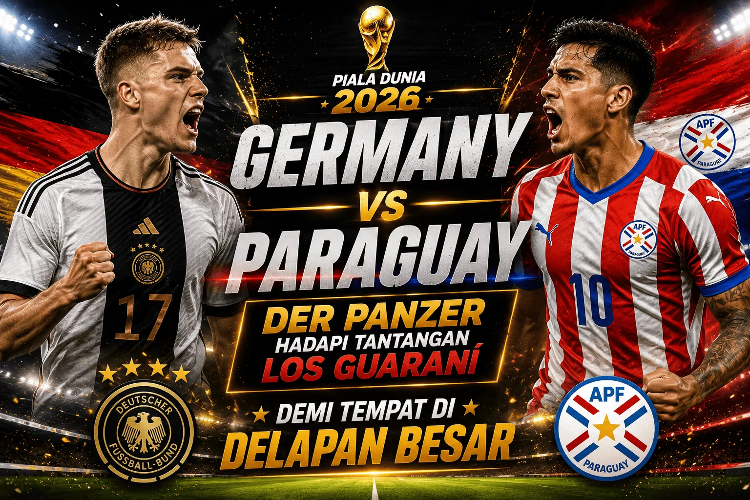 Germany vs Paraguay: Der Panzer Hadapi Tantangan Los Guaraní Demi Tempat di Delapan Besar