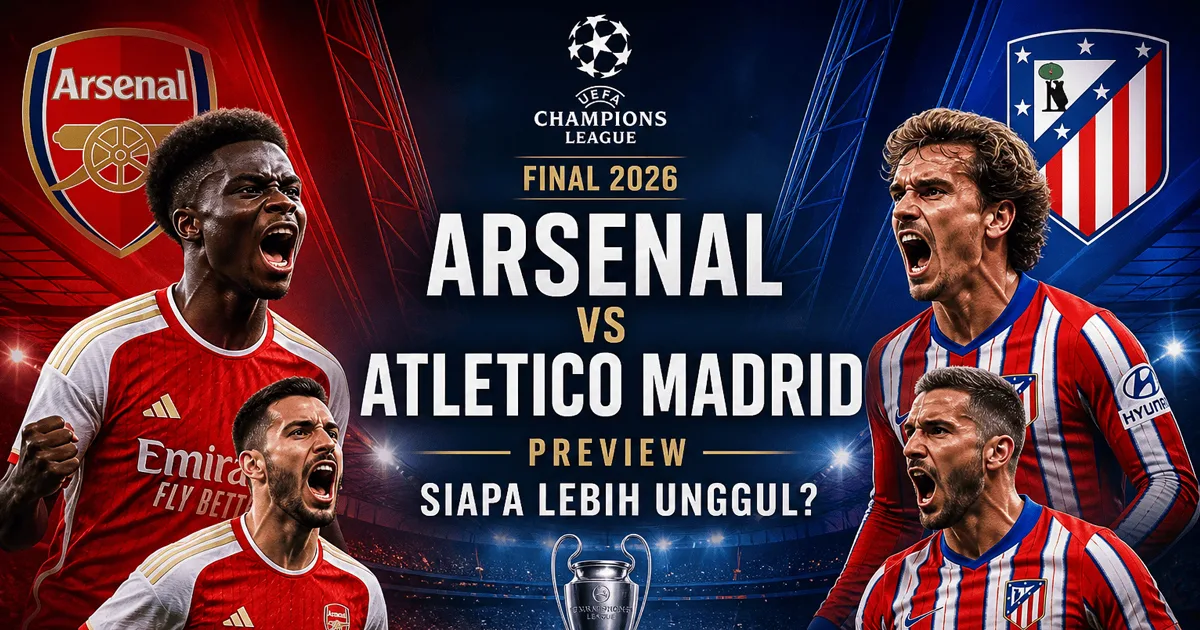 Preview Arsenal vs Atletico Madrid Liga Champions 2026: Siapa Lebih Unggul?