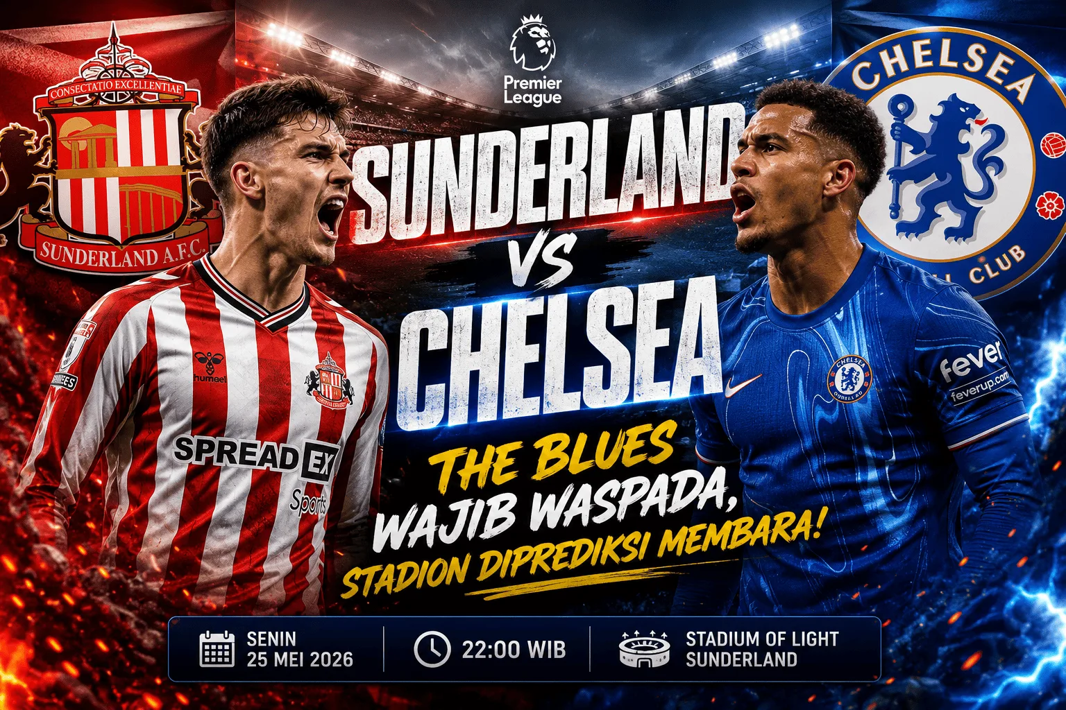 Sunderland vs Chelsea: The Blues Wajib Waspada, Stadion Diprediksi Membara!