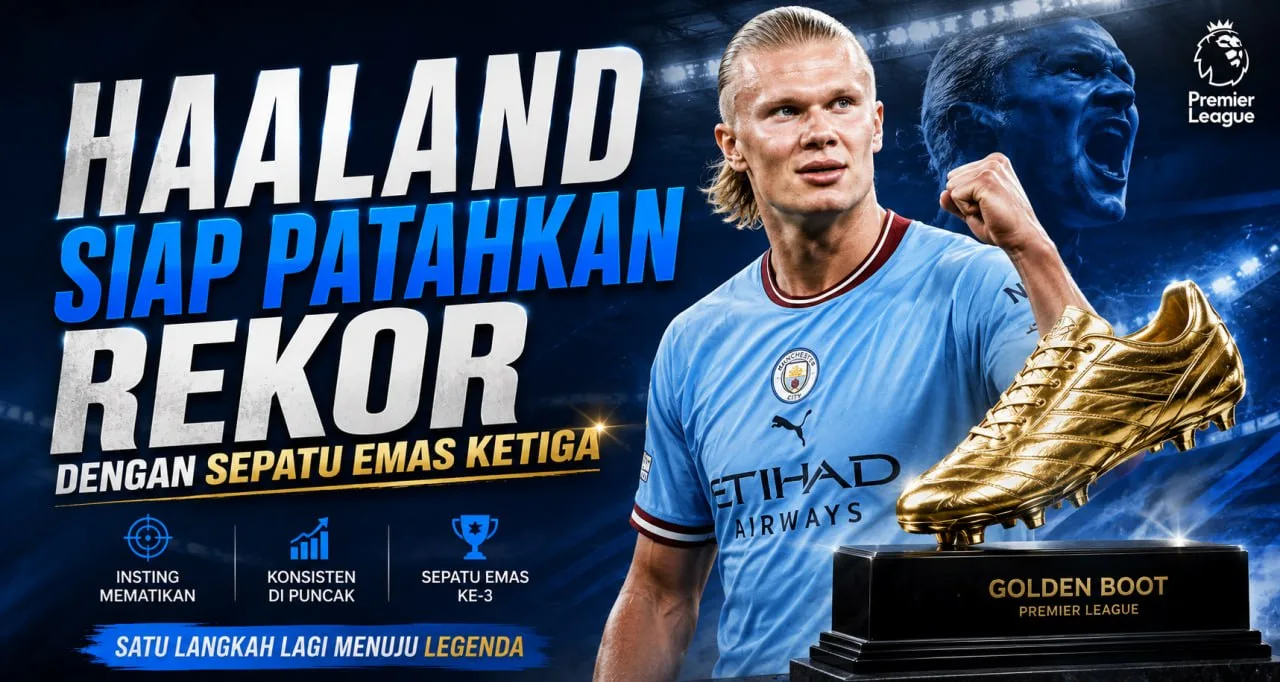 Haaland Siap Patahkan Rekor dengan Sepatu Emas Ketiga