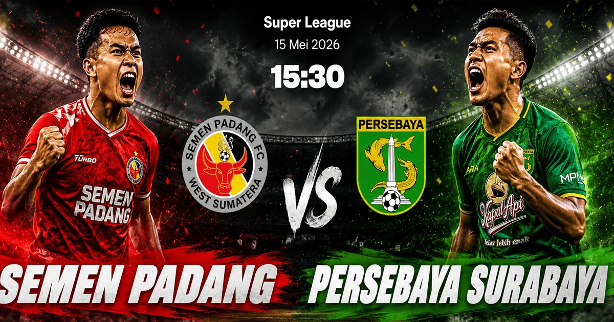 Semen Padang vs Persebaya Surabaya 15 Mei 2026: Jadwal, Prediksi dan Preview Super League