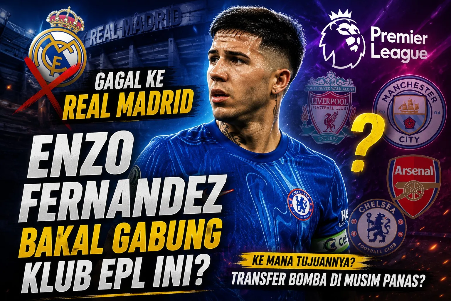 Gagal ke Real Madrid, Enzo Fernandez Bakal Gabung Arsenal?