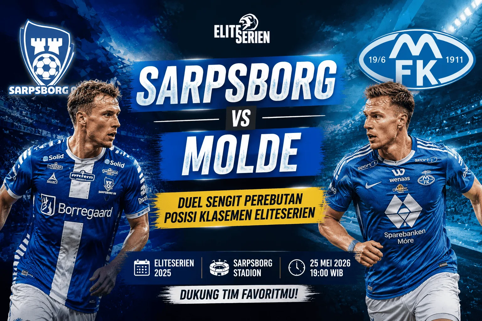 Sarpsborg vs Molde: Duel Sengit Perebutan Posisi Klasemen Eliteserien