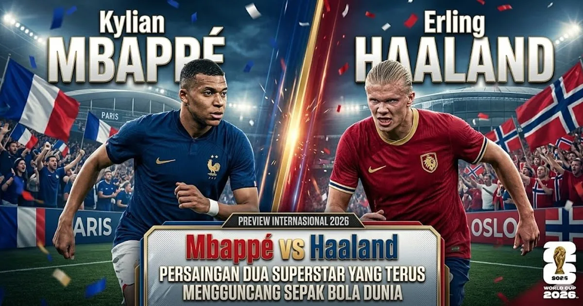 Mbappé vs Haaland, Persaingan Dua Superstar yang Terus Mengguncang Sepak Bola Dunia