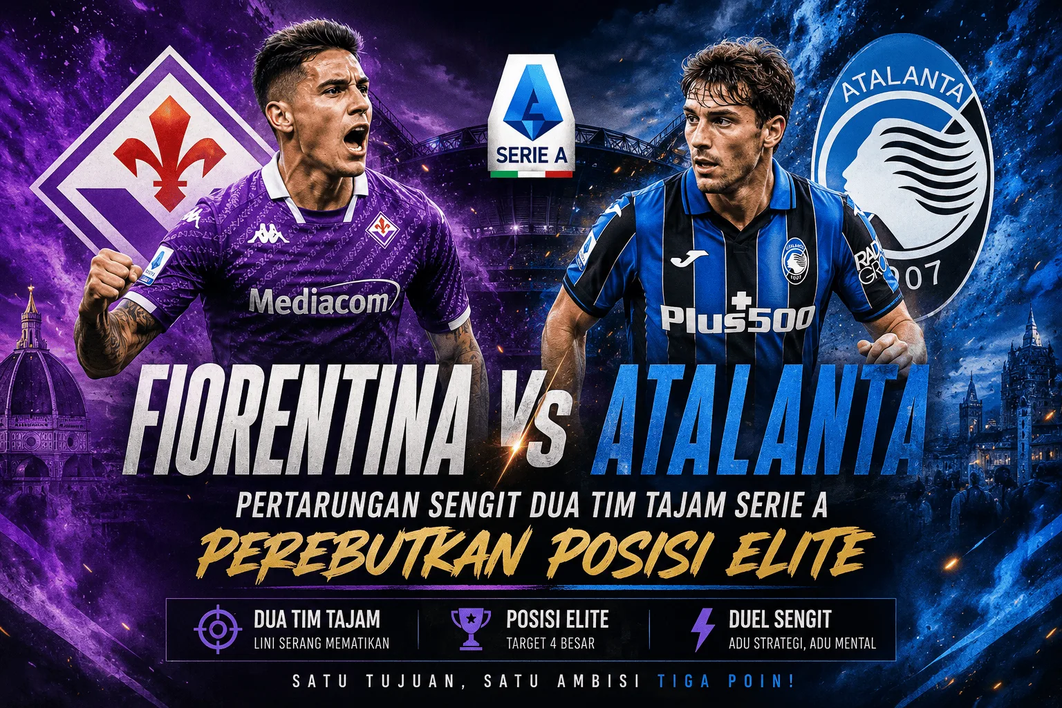 Fiorentina vs Atalanta: Pertarungan Sengit Dua Tim Tajam Serie A Perebutkan Posisi Elite