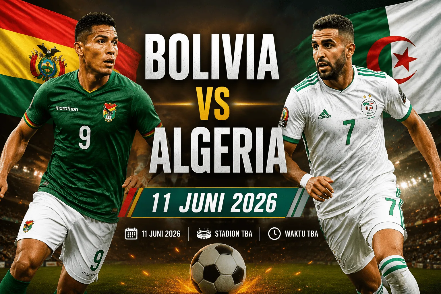 Bolivia vs Algeria: Jadwal 11 Juni 2026, Prediksi Skor dan Analisis Kekuatan Kedua Tim