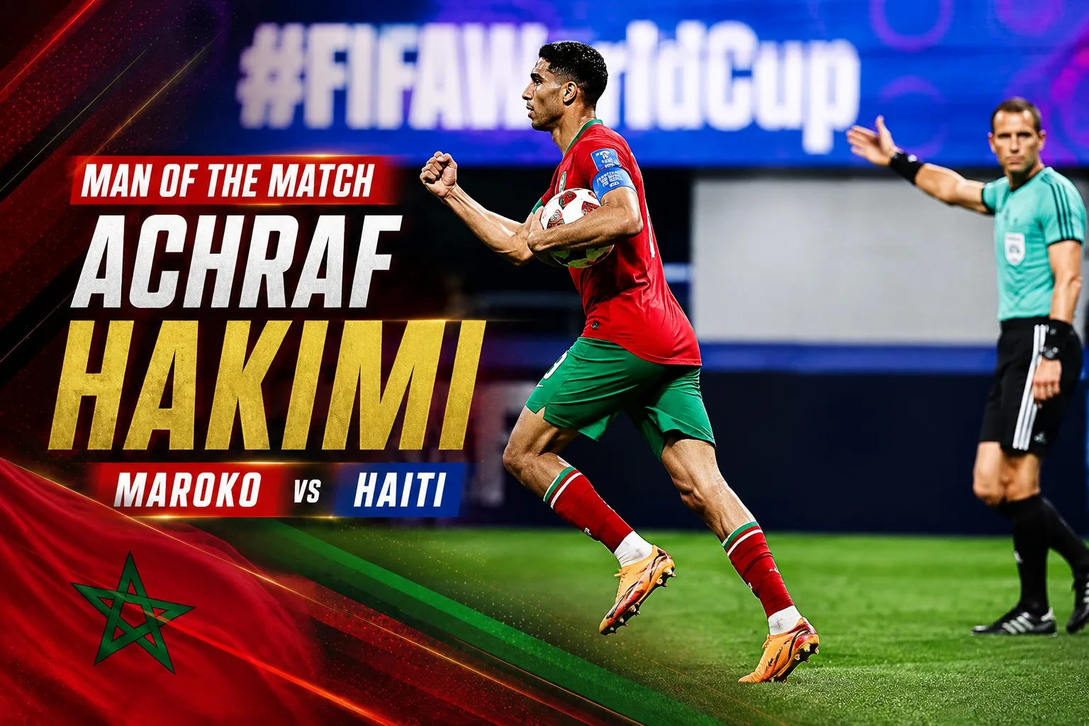 Man of the Match Maroko vs Haiti: Achraf Hakimi Jadi Nyawa Comeback Singa Atlas