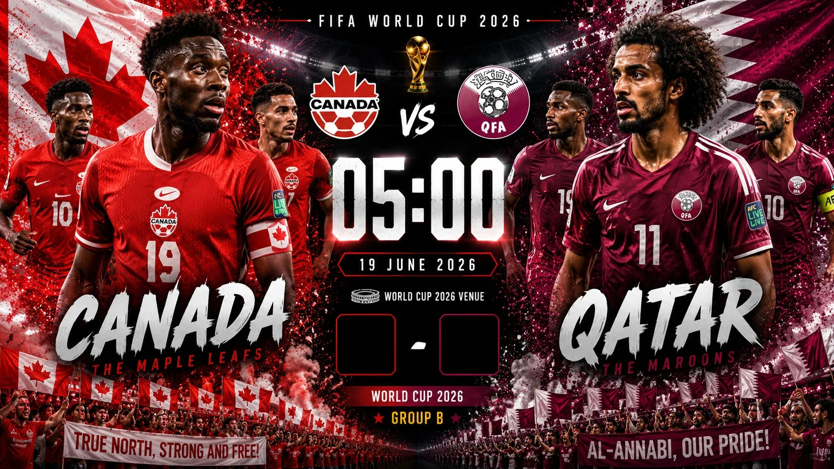 Kanada vs Qatar Piala Dunia 2026: Duel Ambisi Dua Negara yang Ingin Mengukir Sejarah di Grup B
