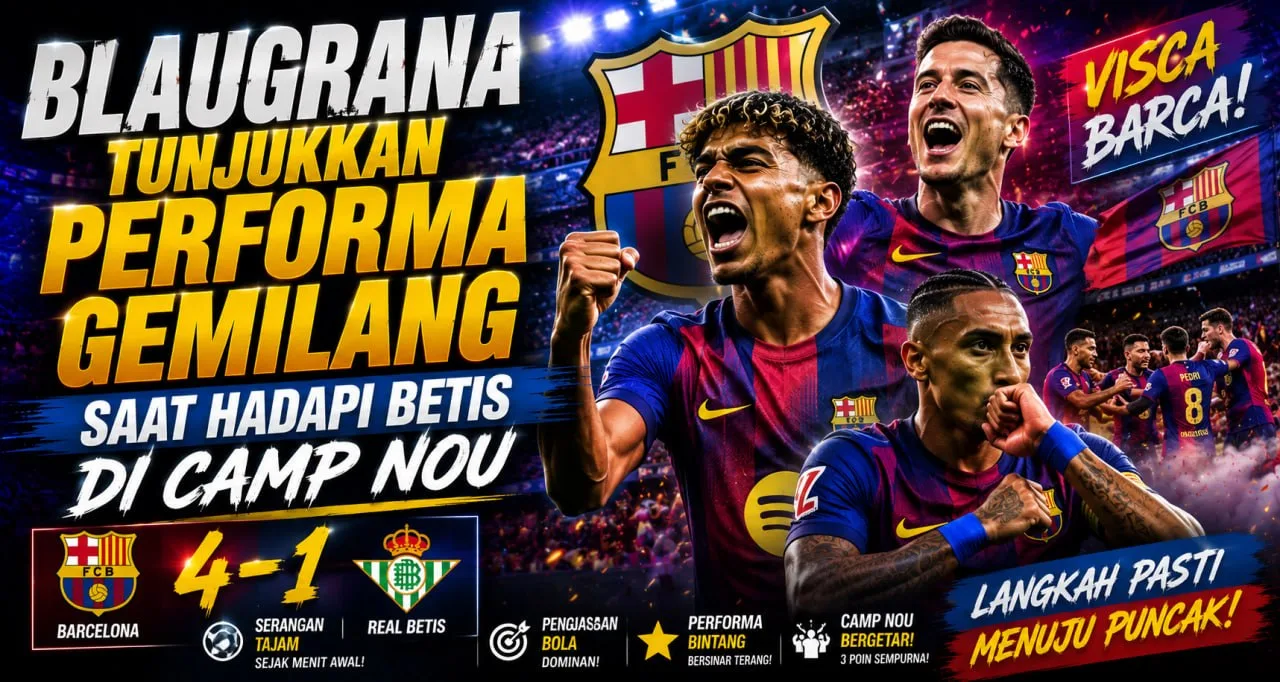 Blaugrana Tunjukkan Performa Gemilang Saat Hadapi Betis di Camp Nou