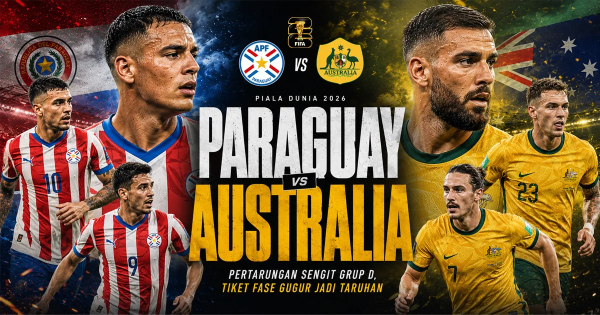 Paraguay vs Australia: Pertarungan Sengit Grup D, Tiket Fase Gugur Jadi Taruhan