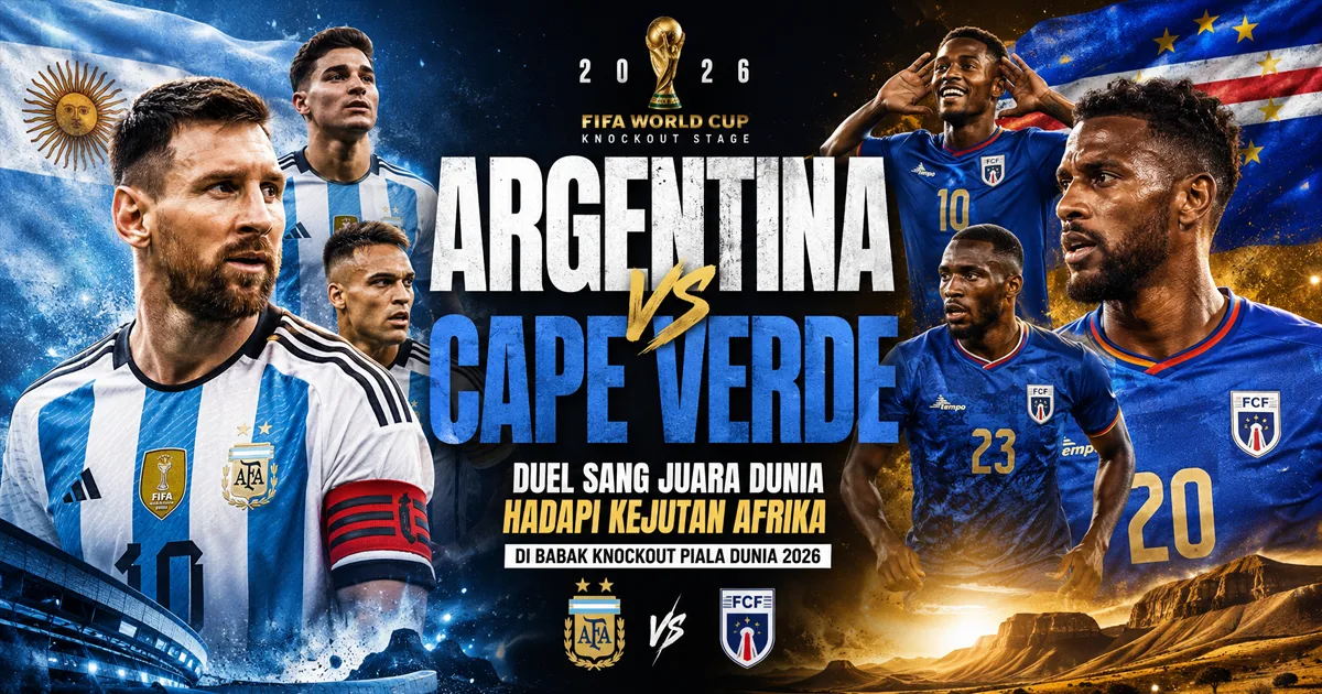 Argentina vs Cape Verde: Duel Sang Juara Dunia Hadapi Kejutan Afrika di Babak Knockout Piala Dunia 2026