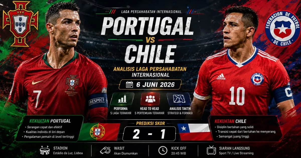 Portugal vs Chile: Analisis Laga Persahabatan Internasional 6 Juni 2026 dan Prediksi Skor