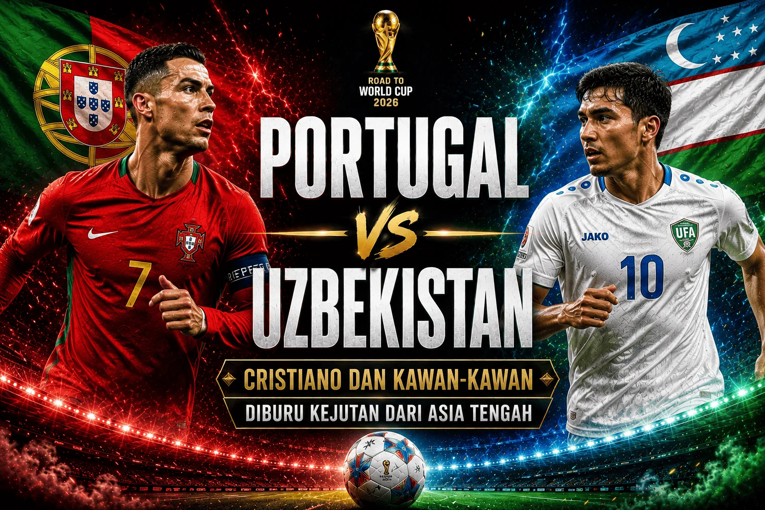 Portugal vs Uzbekistan: Cristiano dan Kawan-Kawan Diburu Kejutan dari Asia Tengah