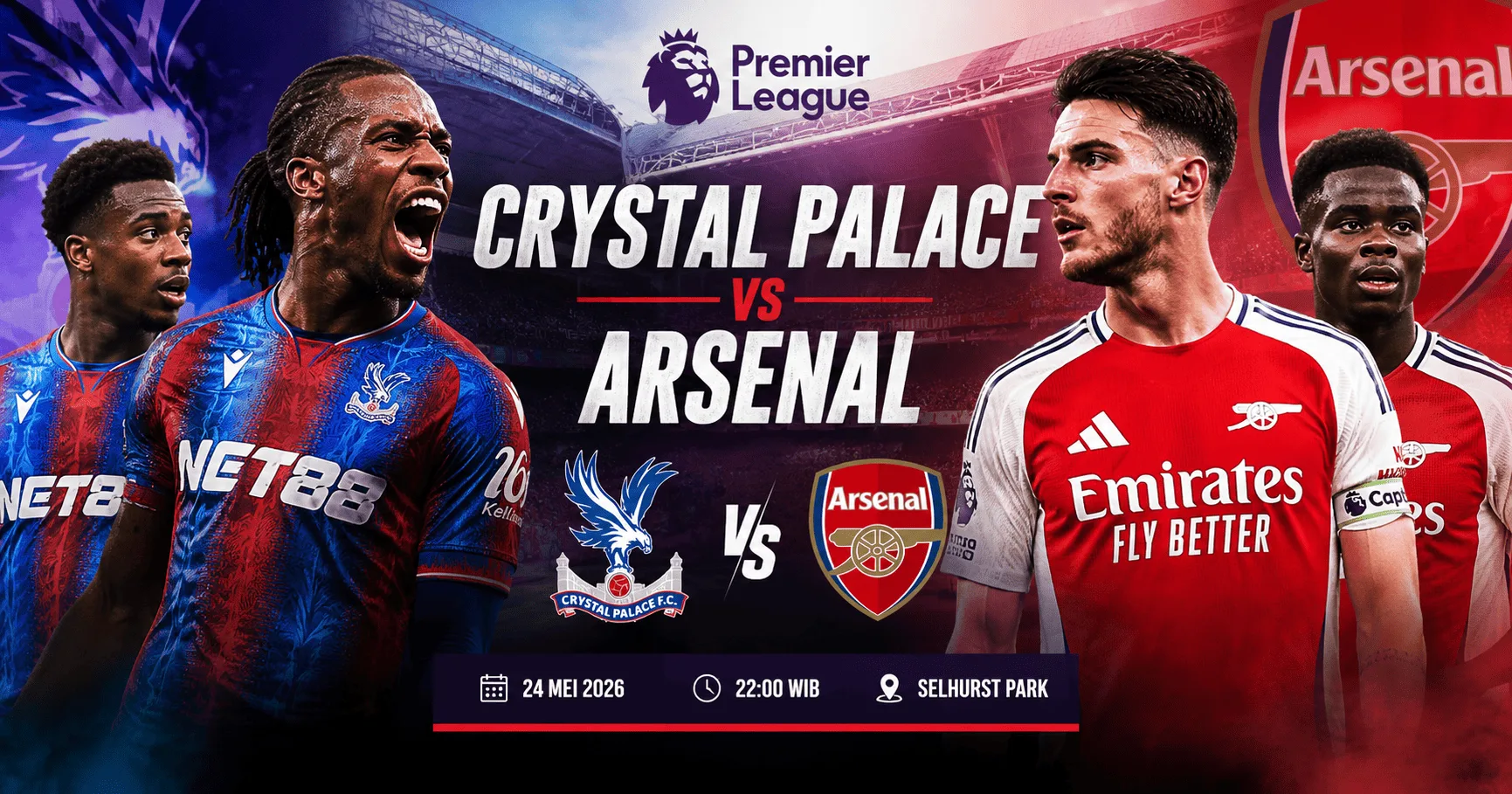 Crystal Palace vs Arsenal: Duel Panas Premier League yang Bisa Tentukan Nasib The Gunners