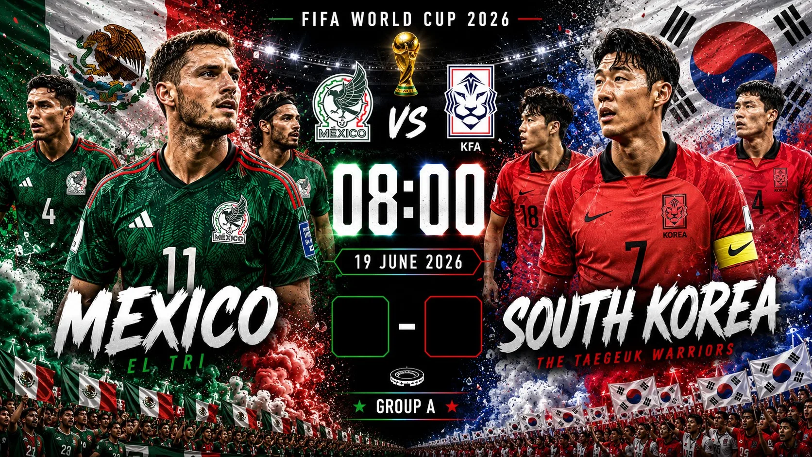 Meksiko vs Korea Selatan Piala Dunia 2026: Duel Panas Grup A yang Bisa Menentukan Nasib Kedua Tim