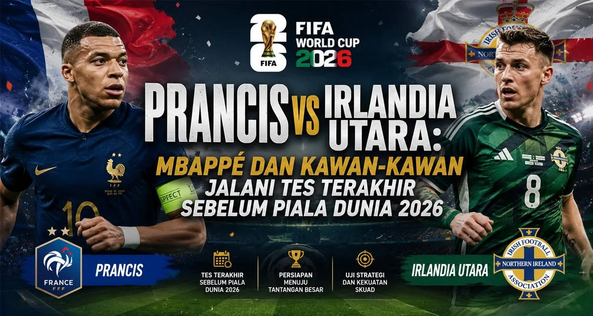 Prancis vs Irlandia Utara: Mbappé dan Kawan-Kawan Jalani Tes Terakhir Sebelum Piala Dunia 2026
