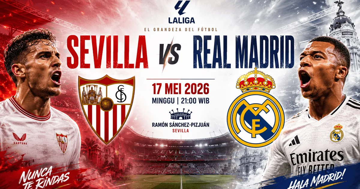Preview Sevilla vs Real Madrid 17 Mei 2026: Los Blancos Incar Kemenangan Penting di La Liga