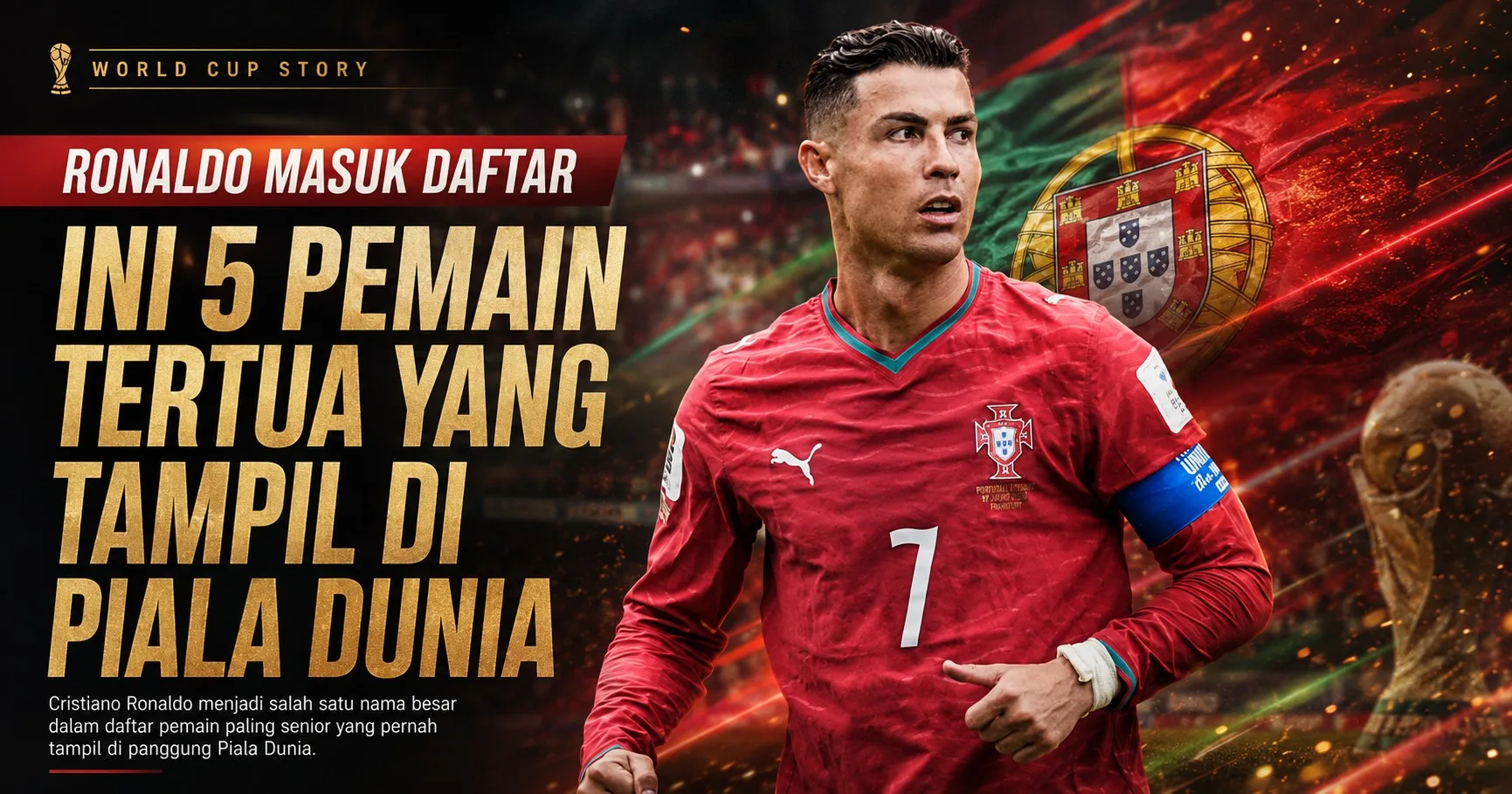 Ronaldo Masuk Daftar, Ini 5 Pemain Tertua yang Tampil di Piala Dunia