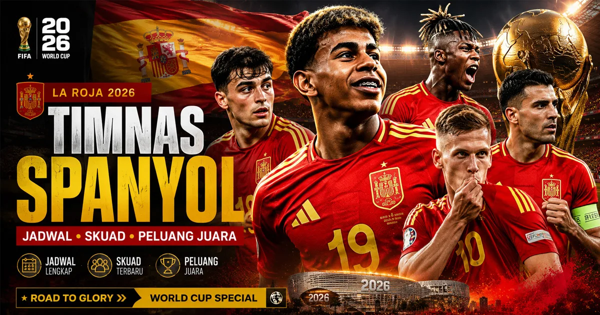 Timnas Spanyol di Piala Dunia 2026: Jadwal, Skuad, dan Peluang Juara La Roja