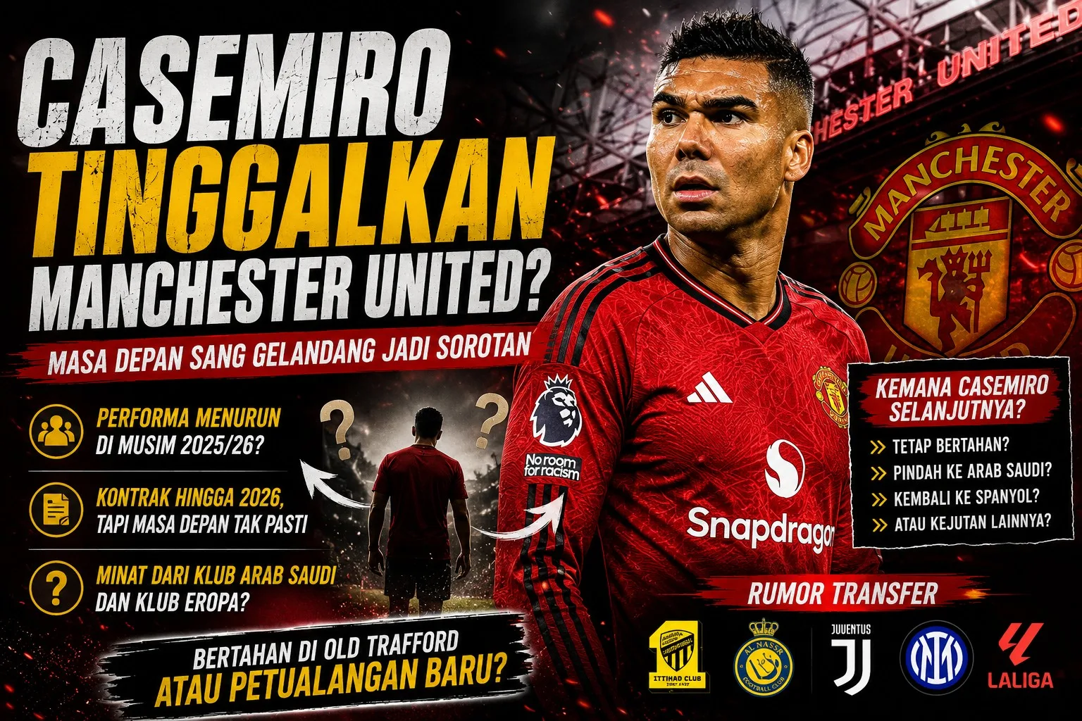 Casemiro Tinggalkan Manchester United? Masa Depan Sang Gelandang Jadi Sorotan