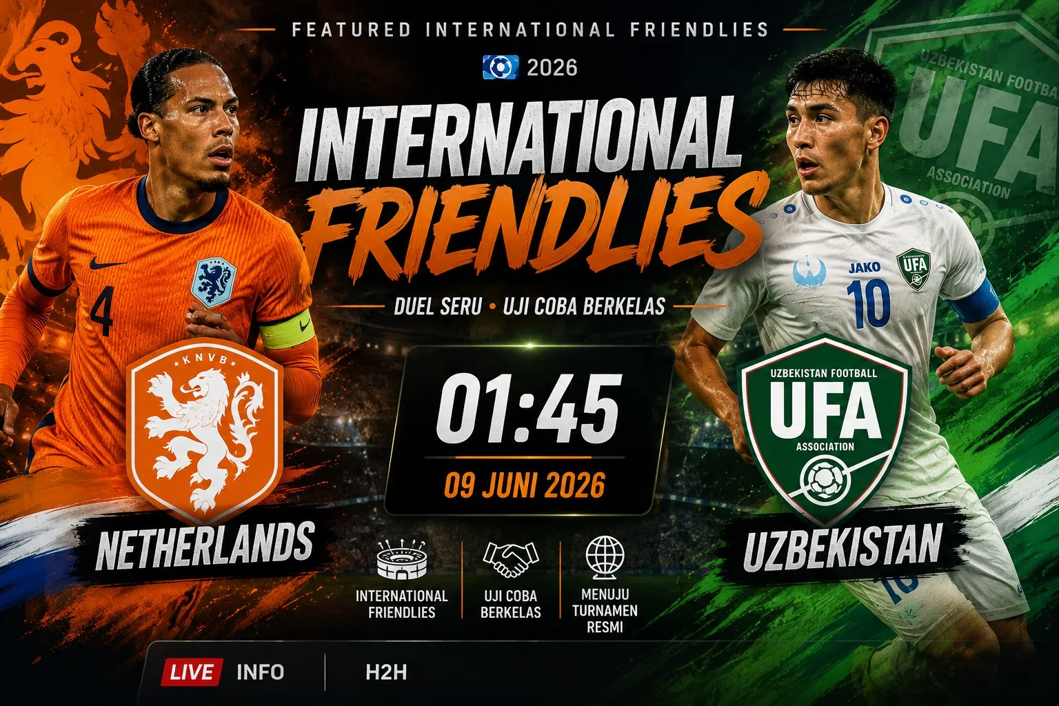 Belanda vs Uzbekistan: Ujian Terakhir Oranje Jelang Piala Dunia 2026