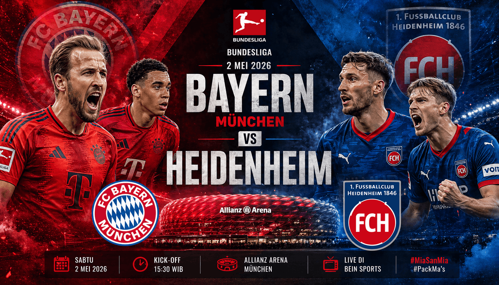 Bayern Munchen vs Heidenheim 2 Mei 2026: Ujian Mudah atau Potensi Kejutan di Bundesliga?