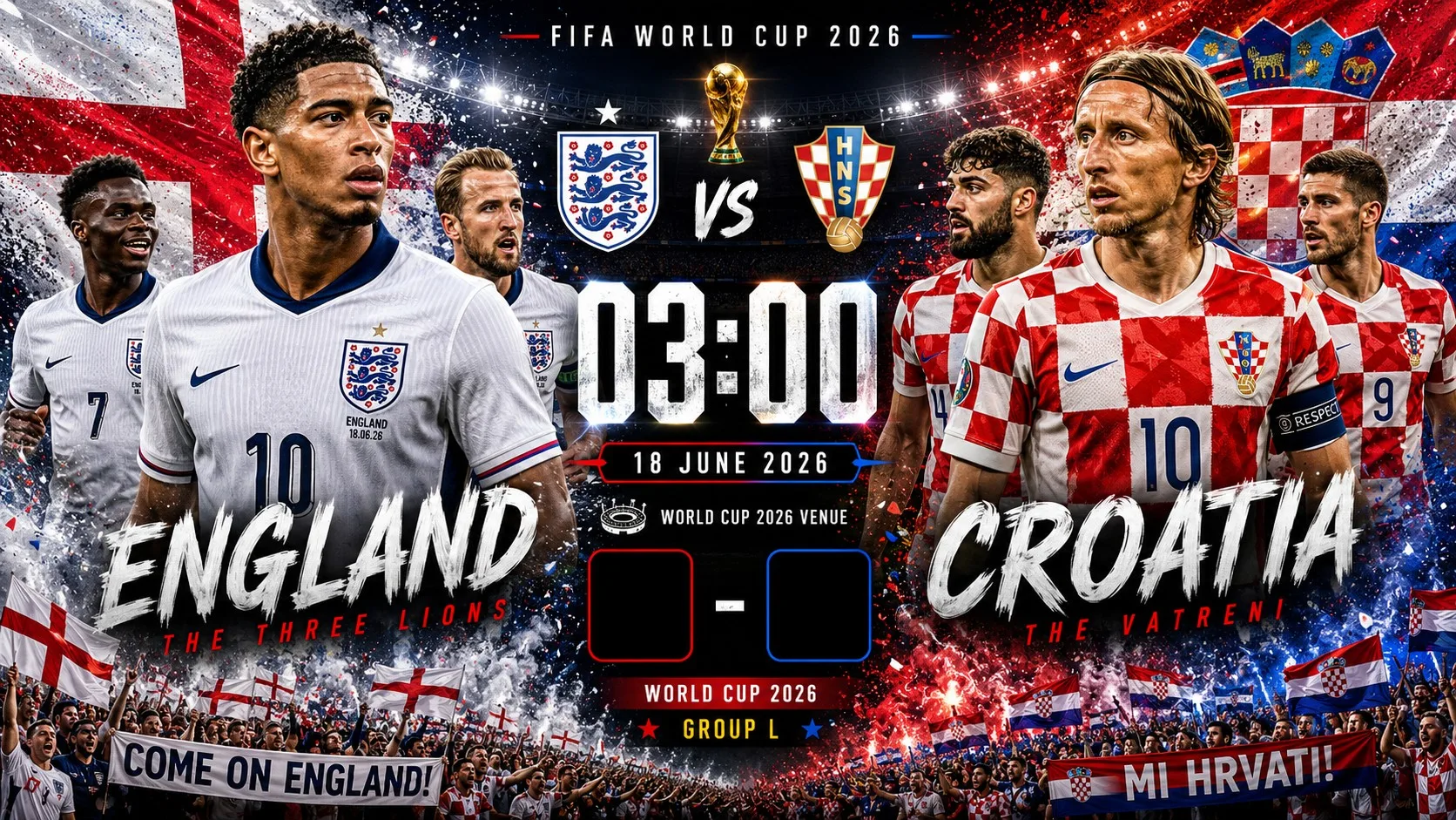 Inggris vs Kroasia: Prediksi, Jadwal, Head to Head, Statistik dan Analisis Lengkap Piala Dunia 2026